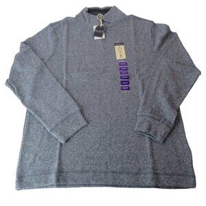 Method 1/4 Zip Capri Blue Gray Heathered Shirt - M